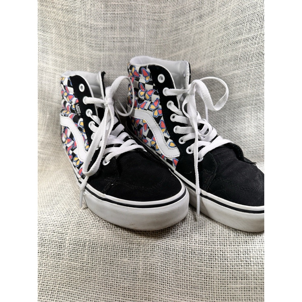 Vans Filmore Hi Butterfly Checkerboard Shoes 8.5 Womens Black‎ Sneakers 721356 - Picture 7 of 9